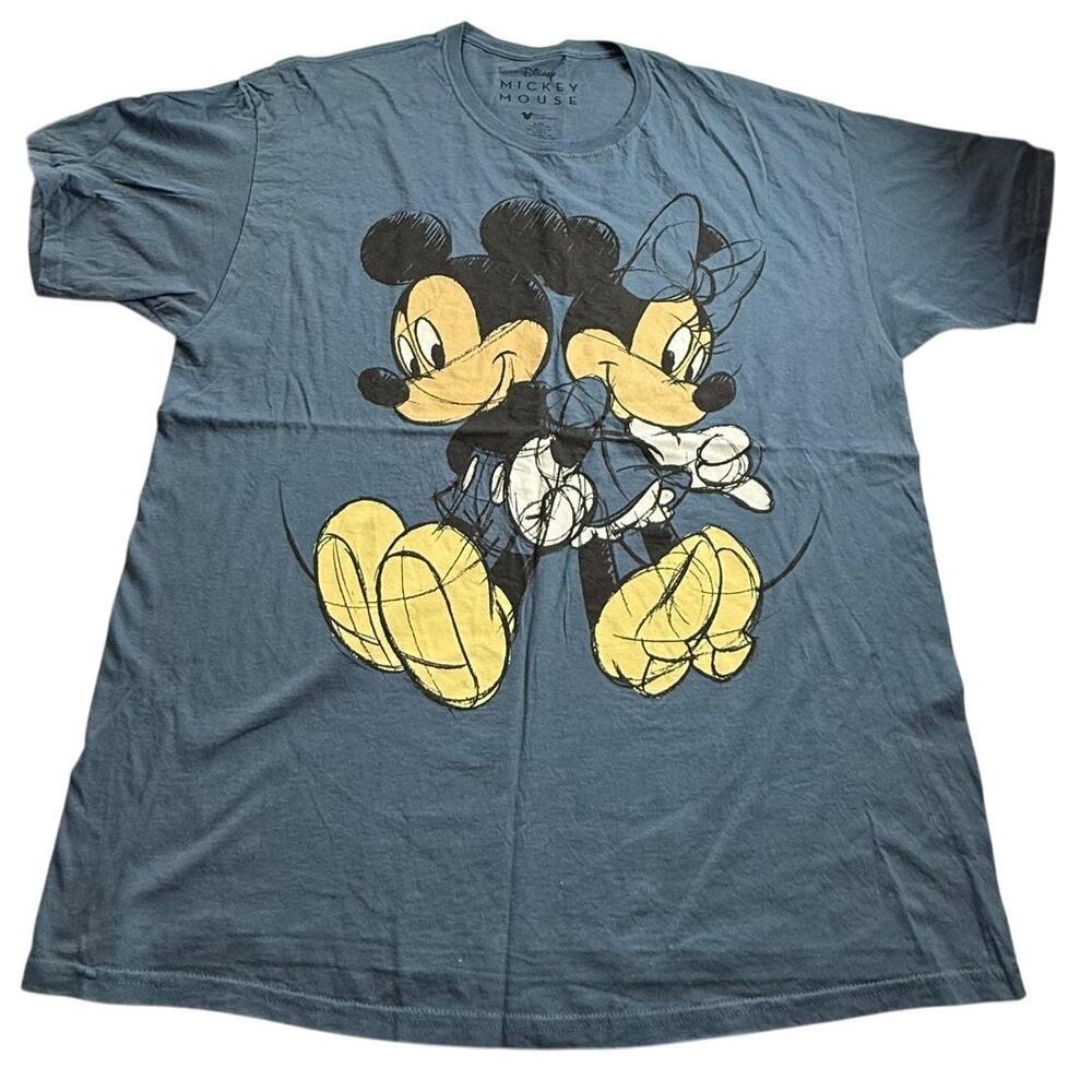 Disney Mickey and Minnie Mouse Blue T-Shirt - XL/XG
